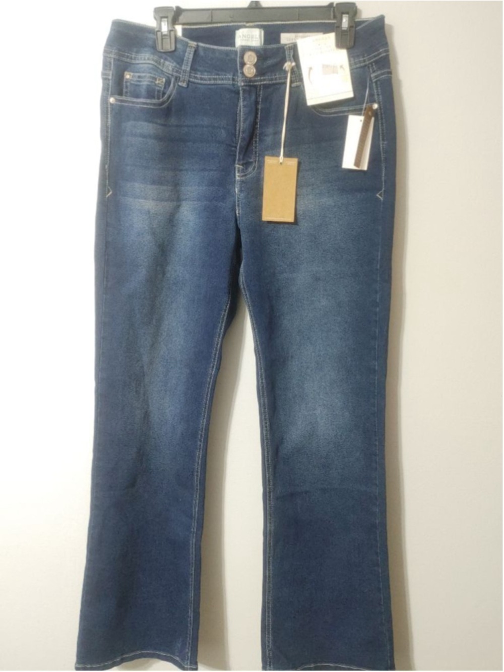 New! Women's Angels Forever Young Blue Everluxe Curvy Bootcut Jeans Size 12